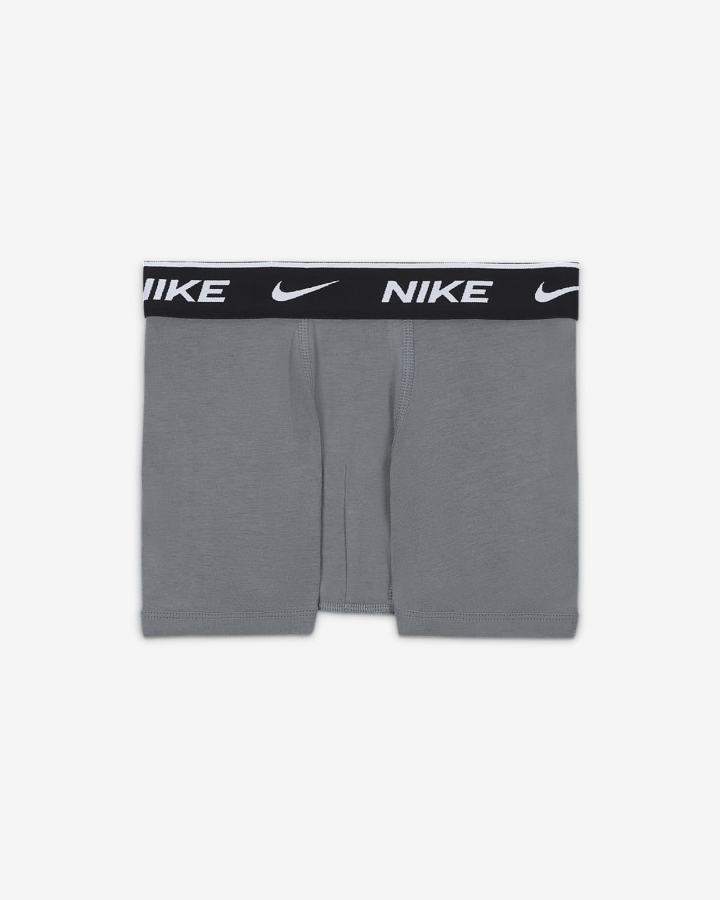 Nike Kids Boxer Briefs (3-Pack) Za Dječake Donje Rublje Tamno Sive Crne | HR-87493JDWQ