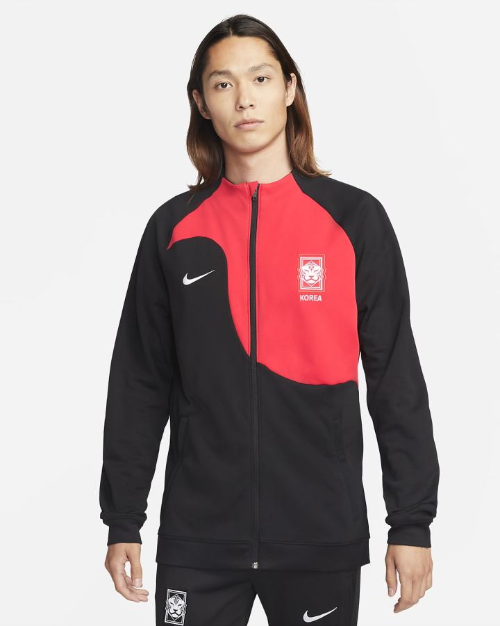 Nike Korea Academy Pro Full-Zip Knit Soccer Muške Jakne Crne Bijele | HR-63120YNJI