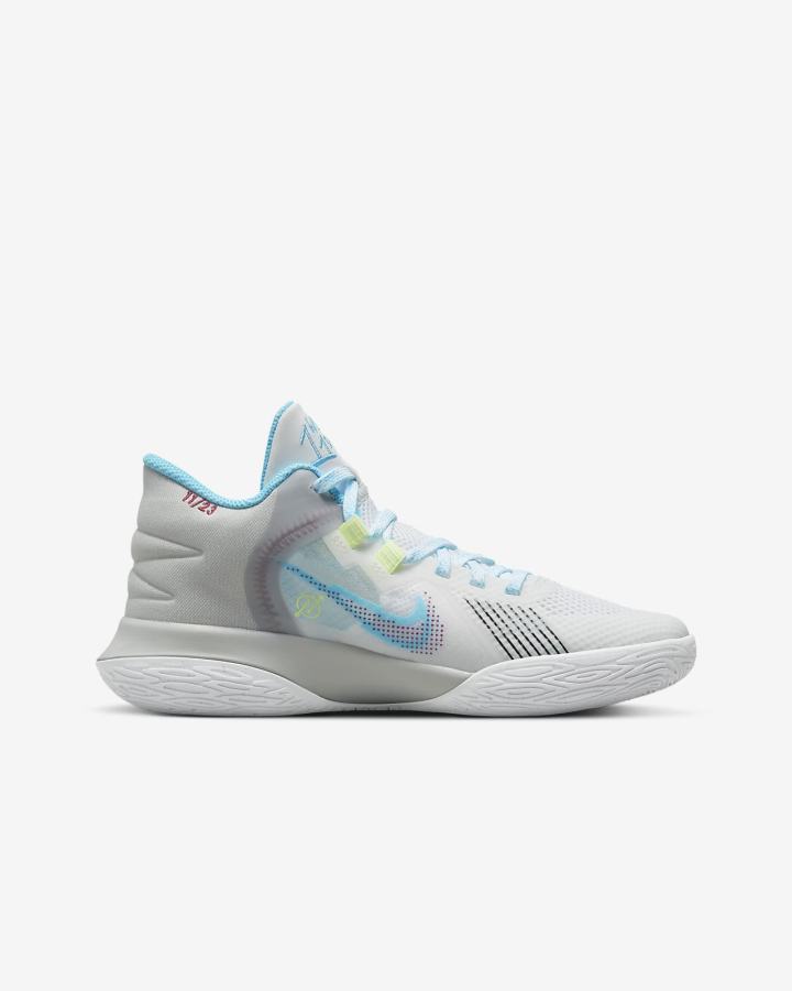 Nike Kyrie Flytrap 5 Kids Za Djevojčice Košarkaške Cipele Bijele Sive Plave | HR-82963IMTN