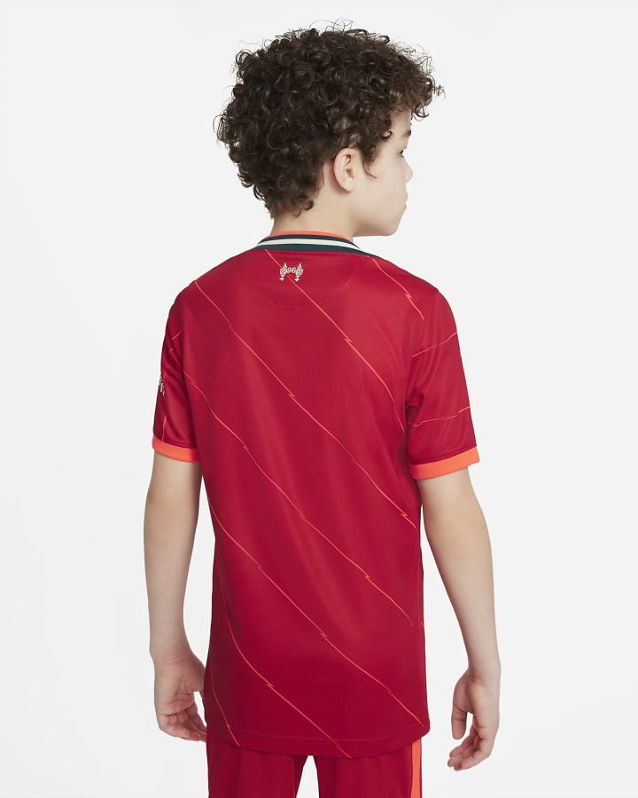 Nike Liverpool FC 2021/22 Stadium Home Kids Soccer Za Dječake Dres Crvene Svijetlo Crvene Kaki Boja | HR-89627ASFV