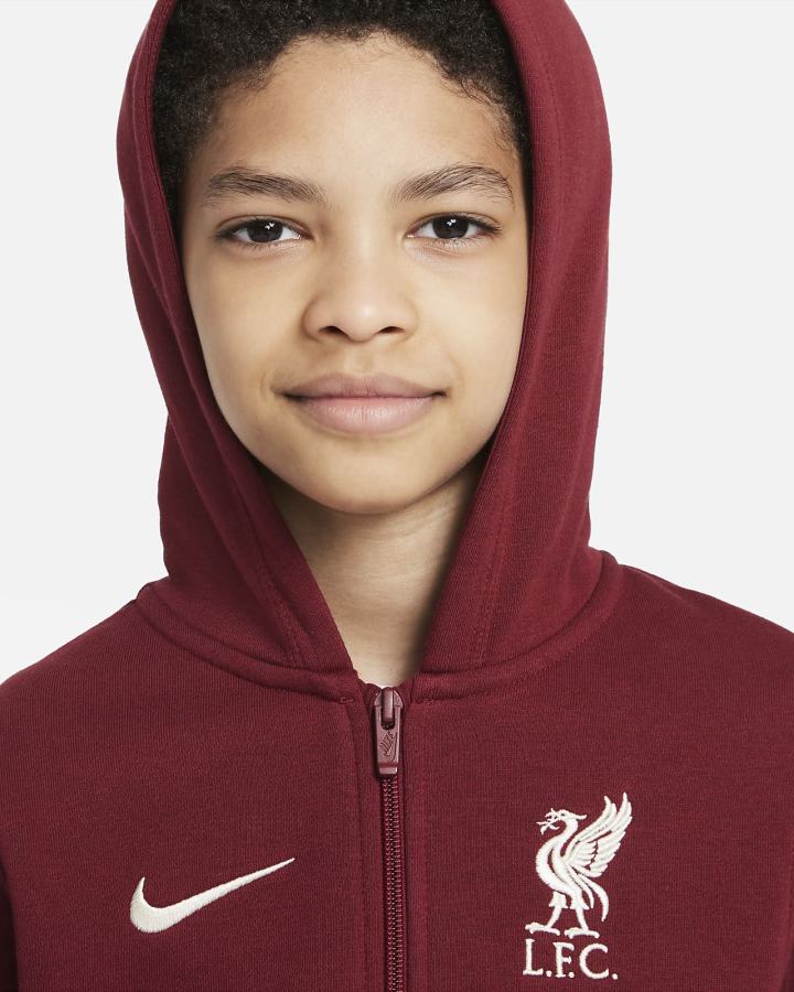 Nike Liverpool FC Kids Full-Zip Fleece Za Dječake Majica S Kapuljačom Crvene Kaki Boja | HR-16398DKRE