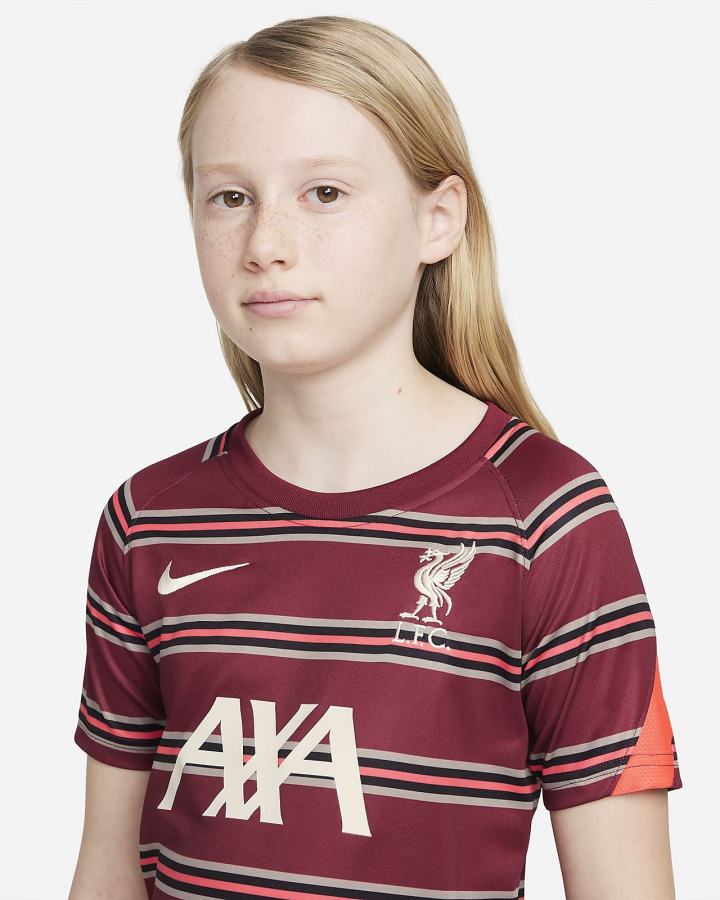 Nike Liverpool FC Kids Pre-Match Short-Sleeve Soccer Top Za Djevojčice Majice Crvene Svijetlo Crvene Kaki Boja | HR-84201MCYW