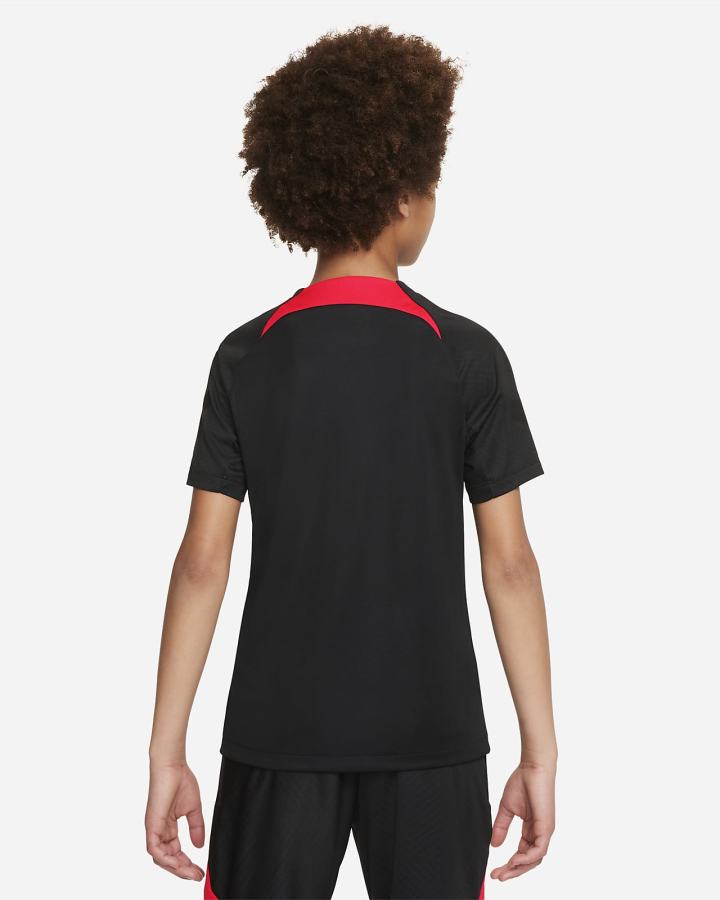 Nike Liverpool FC Strike Kids Dri-FIT Short-Sleeve Soccer Top Za Dječake Majice Crne Crvene | HR-04126UXFN