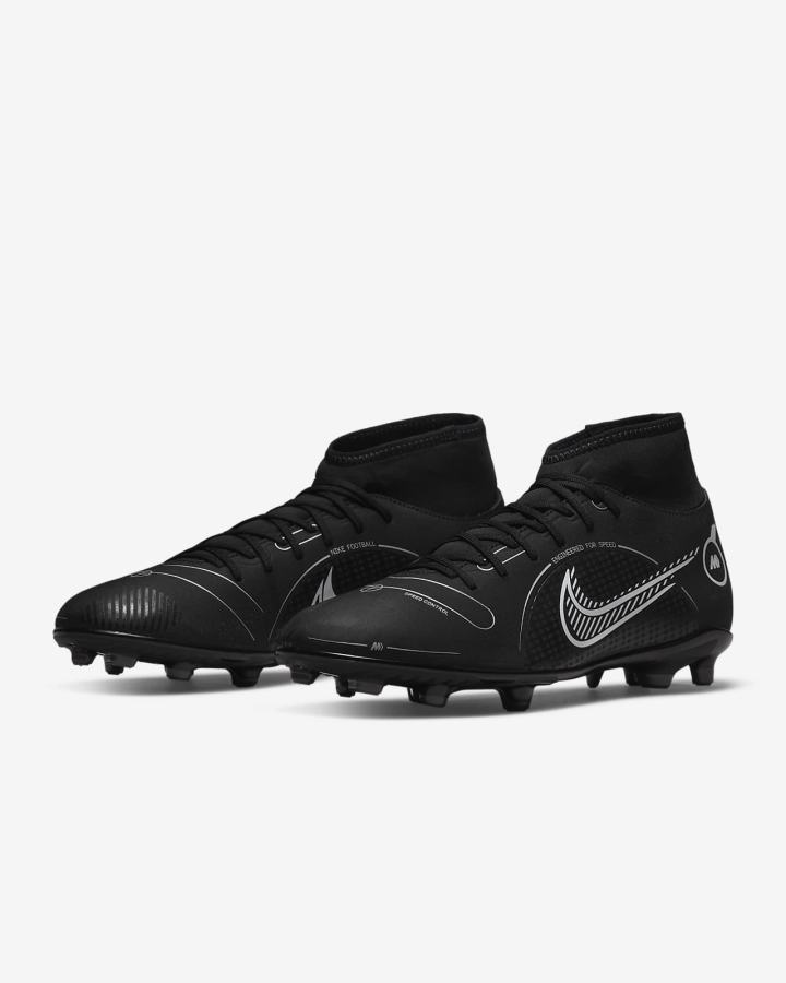 Nike Mercurial Superfly 8 Club MG Multi-Ground Ženske Nogometne Kocke Crne Sive Metalne Srebrne | HR-30761NCRM