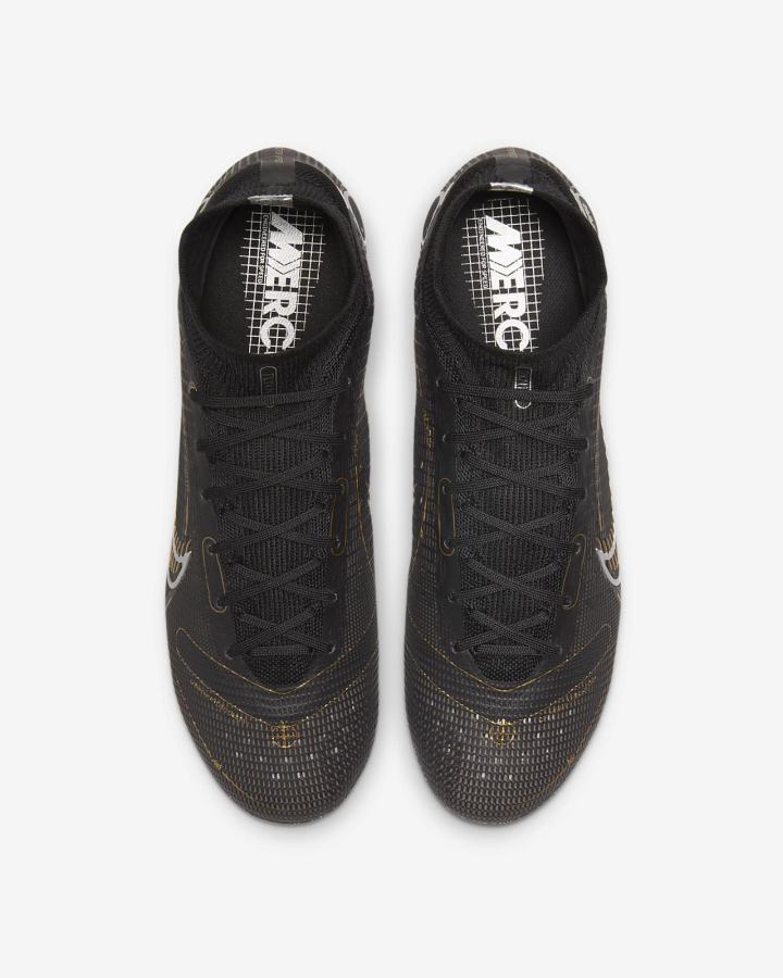 Nike Mercurial Superfly 8 Elite FG Firm-Ground Ženske Nogometne Kocke Crne Metalne Srebrne Sive Metalne Zlatne | HR-29531YJPH