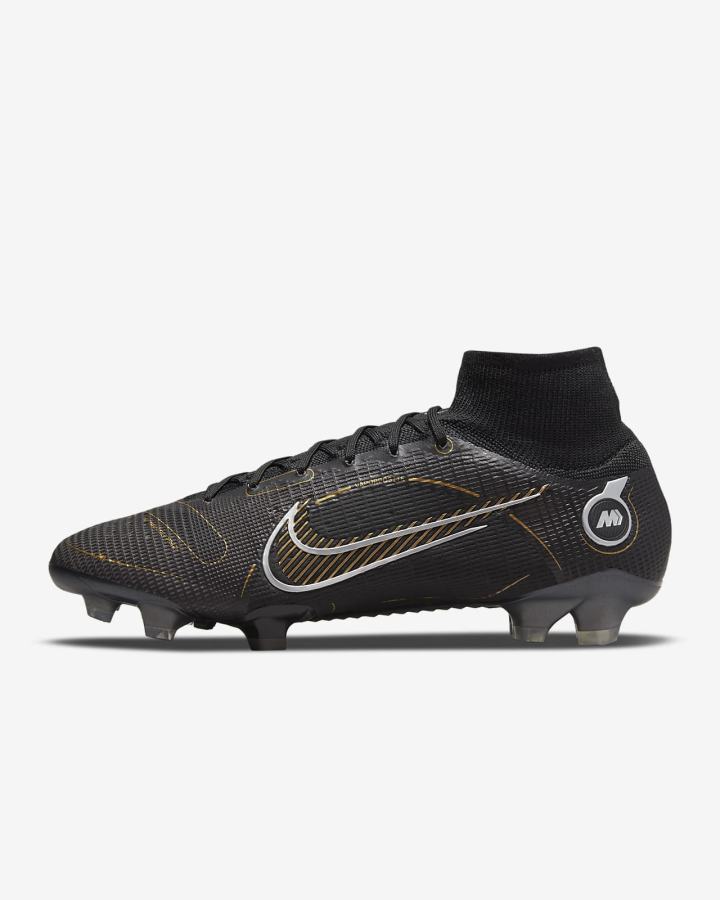 Nike Mercurial Superfly 8 Elite FG Firm-Ground Ženske Nogometne Kocke Crne Metalne Srebrne Sive Metalne Zlatne | HR-29531YJPH