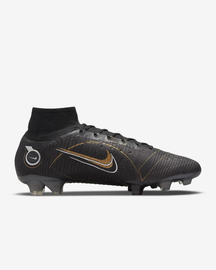 Nike Mercurial Superfly 8 Elite FG Firm-Ground Muške Nogometne Kocke Crne Metalne Srebrne Sive Metalne Zlatne | HR-40935MNLH