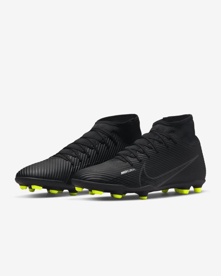 Nike Mercurial Superfly 9 Club MG Multi-Ground Muške Nogometne Kocke Crne Bijele Tamno Sive | HR-74210FQTK