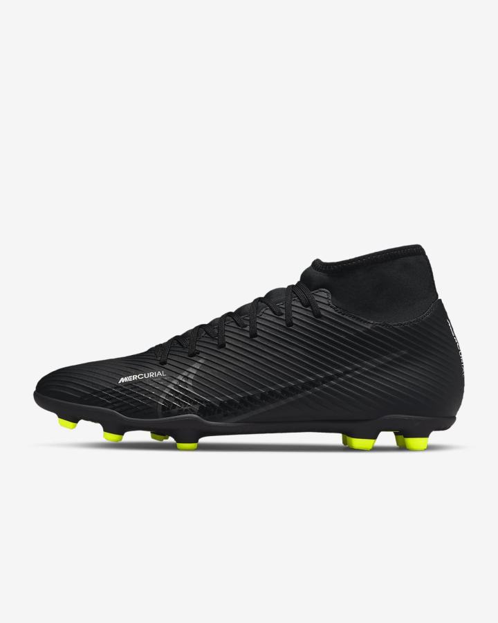 Nike Mercurial Superfly 9 Club MG Multi-Ground Muške Nogometne Kocke Crne Bijele Tamno Sive | HR-74210FQTK