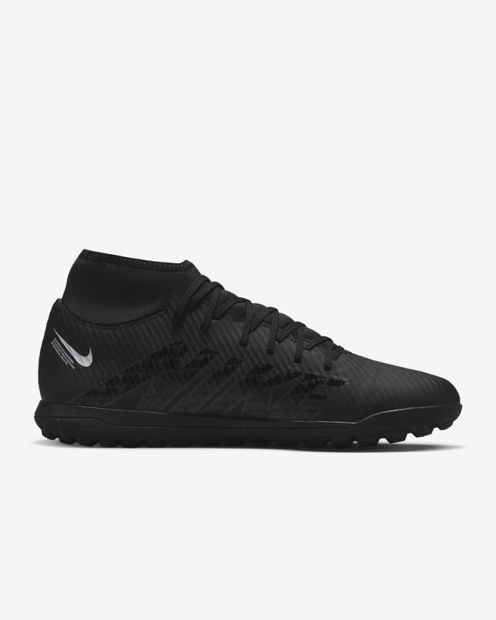 Nike Mercurial Superfly 9 Club TF Turf Muške Nogometne Tenisice Crne Bijele Tamno Sive | HR-56790GRBS