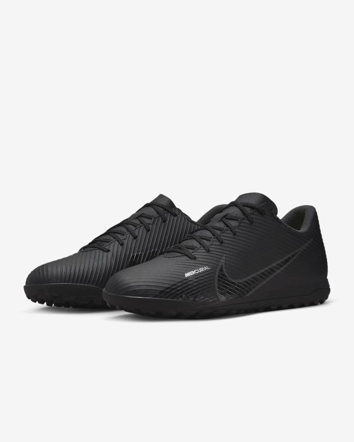 Nike Mercurial Vapor 15 Club TF Turf Muške Nogometne Tenisice Crne Bijele Tamno Sive | HR-65281AVDP