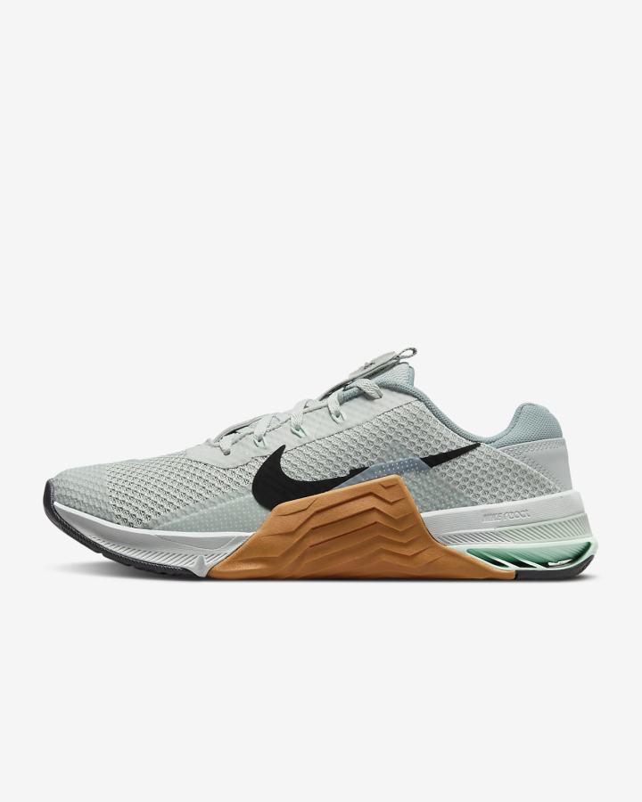 Nike Metcon 7 Ženske Cipele Za Trening Svijetlo Srebrne Maslinasto Zelene Crne | HR-68453LGQO