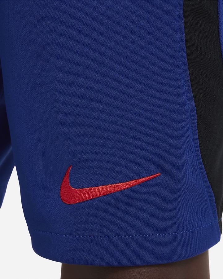 Nike Netherlands 2022/23 Stadium Away Kids Dri-FIT Soccer Za Dječake Kratke Hlače Tamno Kraljevska Plava Plave Crne Crvene | HR-47581YBGF