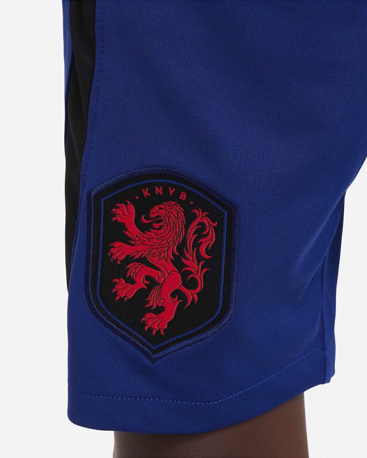 Nike Netherlands 2022/23 Stadium Away Kids Dri-FIT Soccer Za Dječake Kratke Hlače Tamno Kraljevska Plava Plave Crne Crvene | HR-47581YBGF