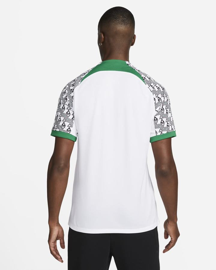 Nike Nigeria 2022/23 Stadium Away Dri-FIT Soccer Muške Dres Bijele Tamno Zelene Crne | HR-01286VFQL