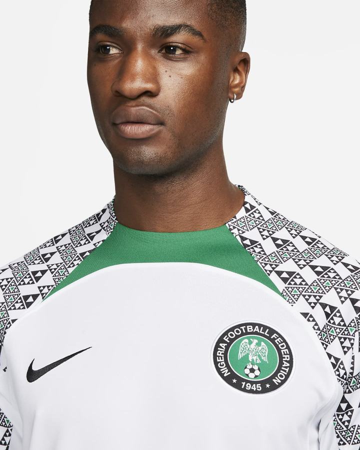 Nike Nigeria 2022/23 Stadium Away Dri-FIT Soccer Muške Dres Bijele Tamno Zelene Crne | HR-01286VFQL