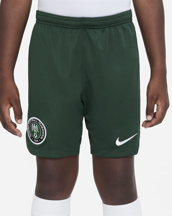 Nike Nigeria 2022/23 Stadium Home/Away Kids Dri-FIT Soccer Za Djevojčice Kratke Hlače Zelene Bijele | HR-08134BDEI