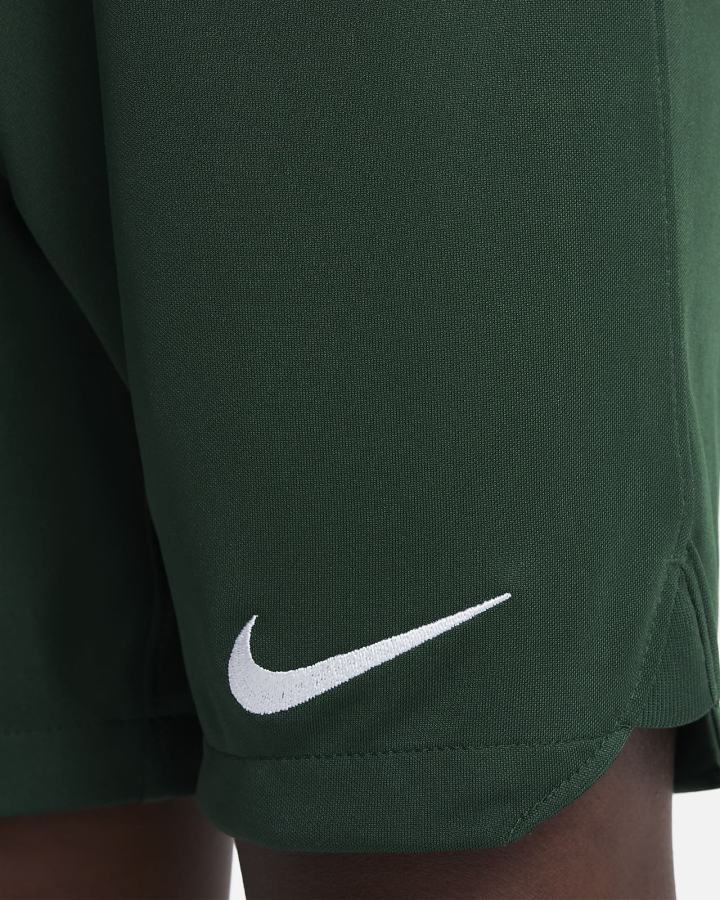 Nike Nigeria 2022/23 Stadium Home/Away Kids Dri-FIT Soccer Za Djevojčice Kratke Hlače Zelene Bijele | HR-08134BDEI