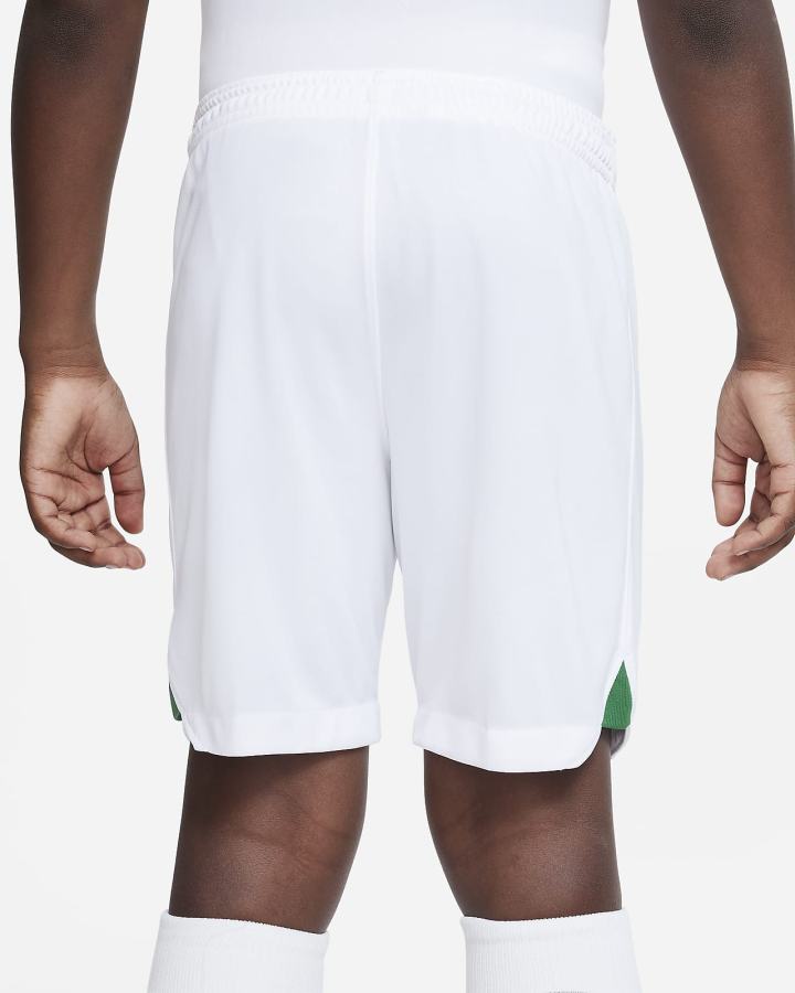 Nike Nigeria 2022/23 Stadium Home/Away Kids Dri-FIT Soccer Za Djevojčice Kratke Hlače Bijele Tamno Zelene Crne | HR-43759MHXI