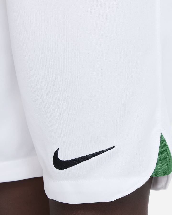 Nike Nigeria 2022/23 Stadium Home/Away Kids Dri-FIT Soccer Za Djevojčice Kratke Hlače Bijele Tamno Zelene Crne | HR-43759MHXI