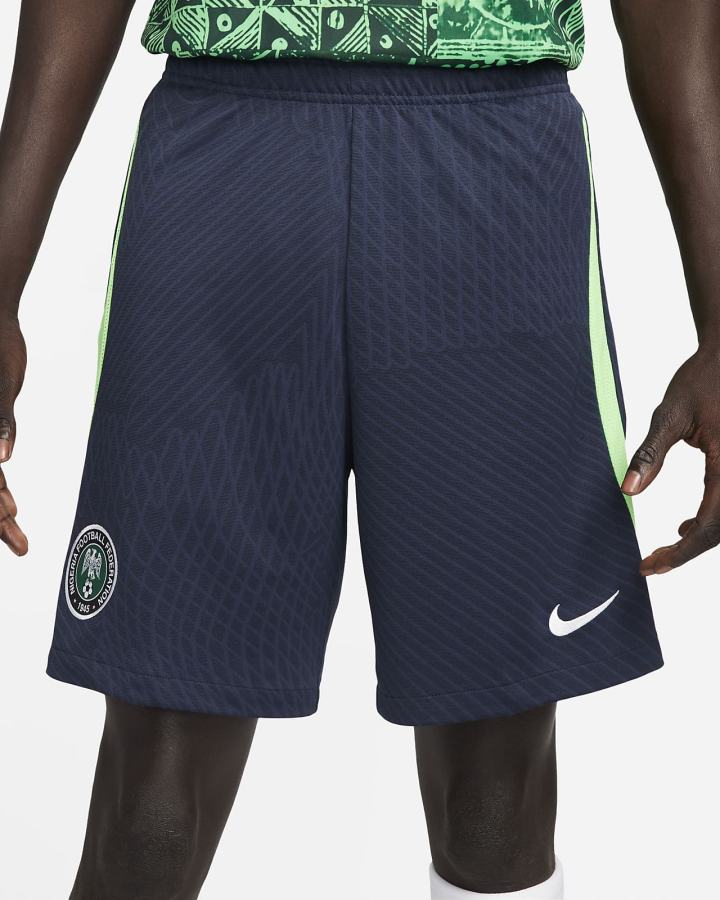 Nike Nigeria Strike Dri-FIT Knit Soccer Muške Kratke Hlače Obsidijanske Zelene Bijele | HR-82743SOMY