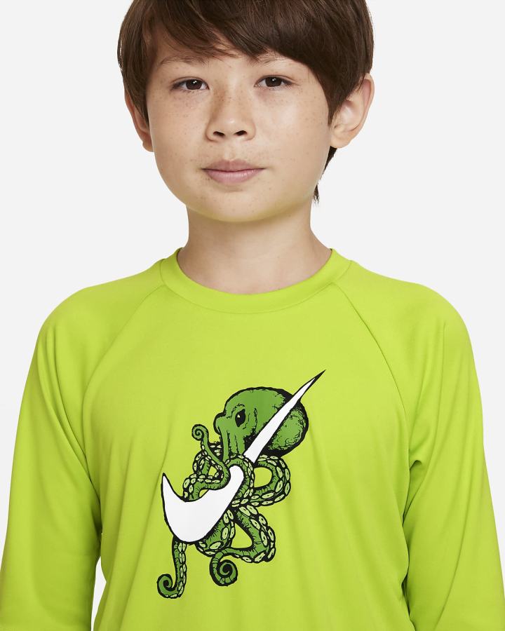 Nike Octologo Kids Short-Sleeve Hydroguard Za Dječake Majice Zelene | HR-01583TXVG