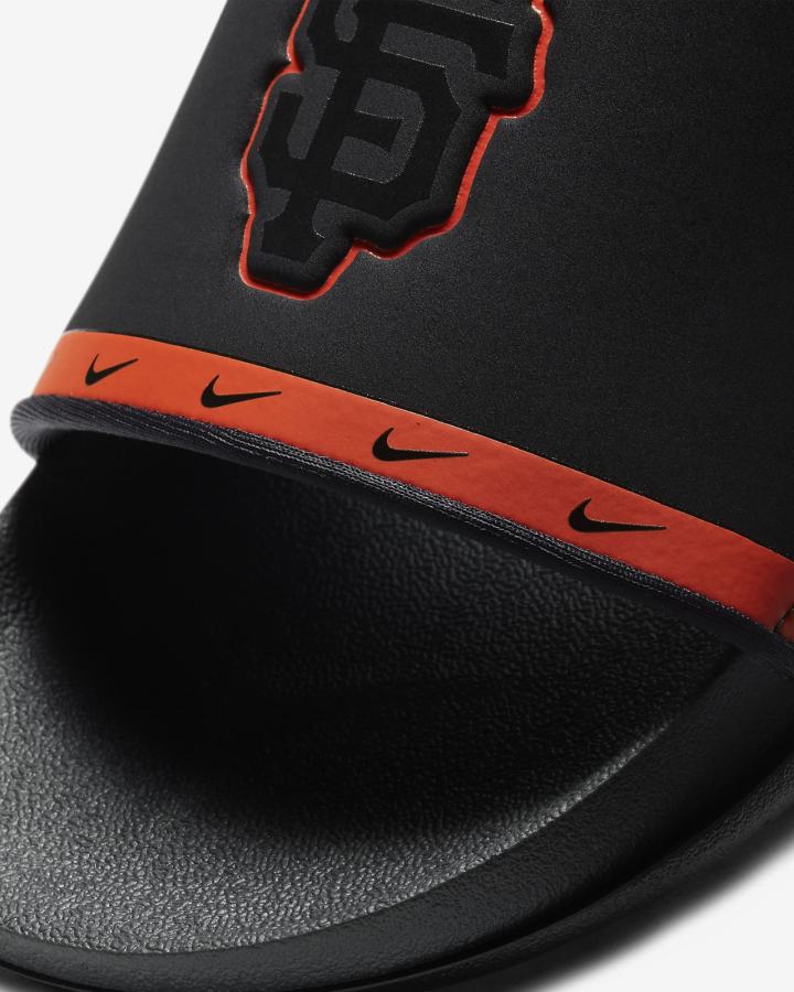 Nike Offcourt (MLB Cleveland) Muške Slajdovi Crne Narančaste Crne Sive | HR-97154KYGC