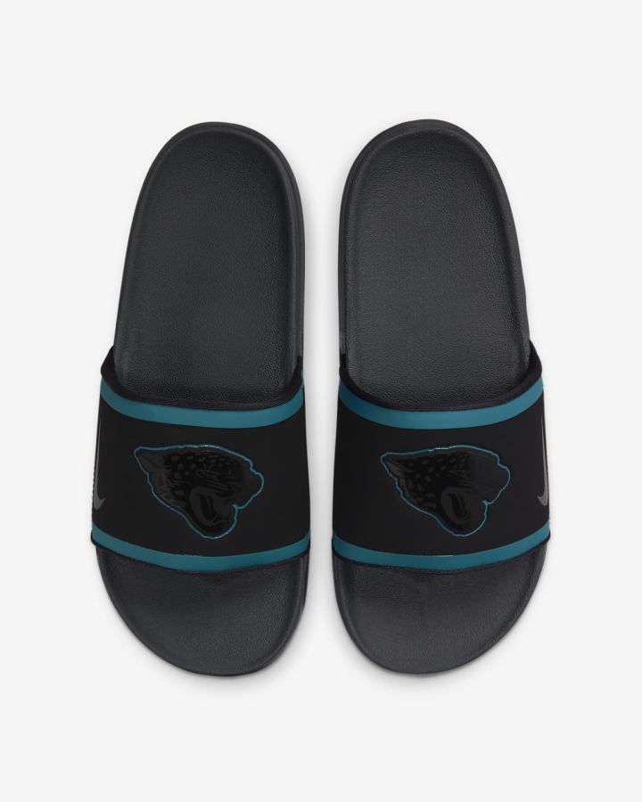 Nike Offcourt (NFL Carolina Panthers) Muške Slajdovi Crne Sive | HR-26731XDOE