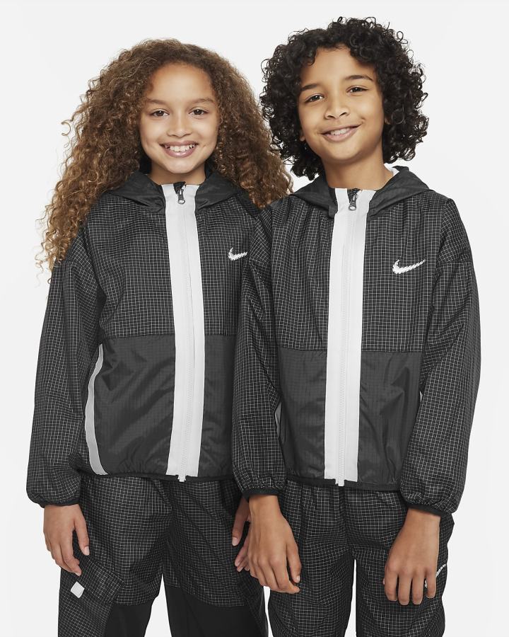 Nike Outdoor Play Kids Woven Za Djevojčice Jakne Crne Tamno Sive | HR-36480UBJC