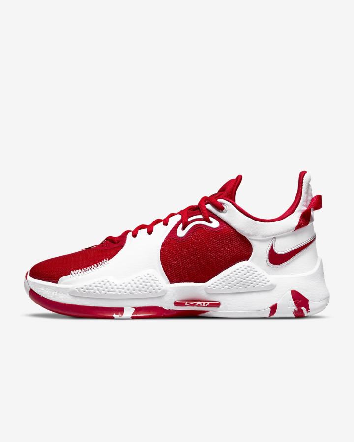 Nike PG 5 (Team) Ženske Košarkaške Cipele Crvene Bijele Crvene | HR-17438XCTP