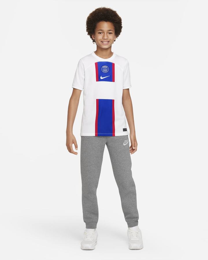 Nike Paris Saint-Germain 2022/23 Stadium Third Kids Dri-FIT Soccer Za Dječake Dres Bijele Kraljevska Plava Bijele | HR-42597WZKD