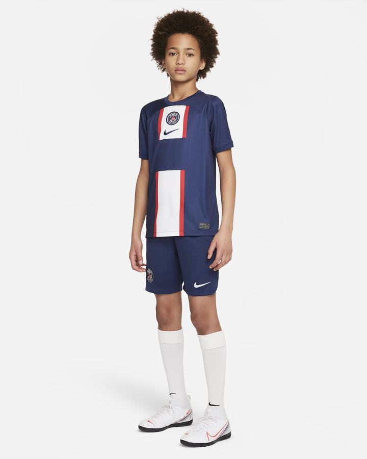 Nike Paris Saint-Germain 2022/23 Stadium Home Kids Dri-FIT Soccer Za Dječake Dres Tamnoplave Bijele Tamnoplave | HR-50648BSXU