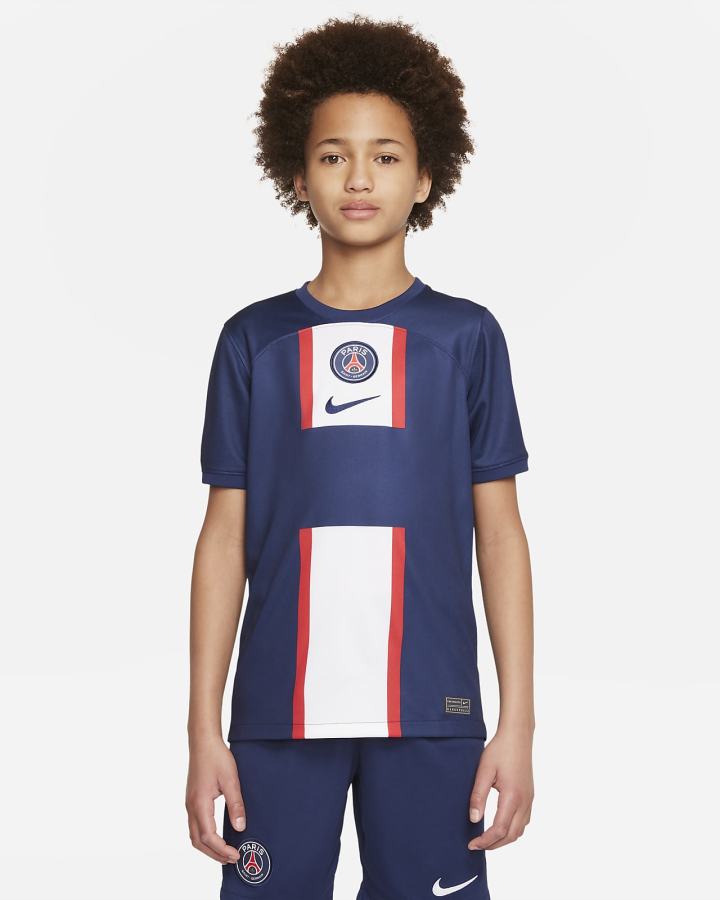 Nike Paris Saint-Germain 2022/23 Stadium Home Kids Dri-FIT Soccer Za Dječake Dres Tamnoplave Bijele Tamnoplave | HR-50648BSXU