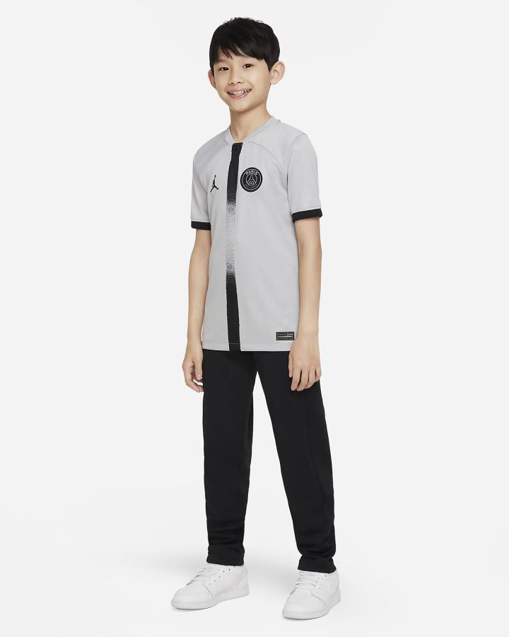 Nike Paris Saint-Germain 2022/23 Stadium Away Kids Dri-FIT Soccer Za Djevojčice Dres Svijetlo Sive Crne | HR-67105QSDT