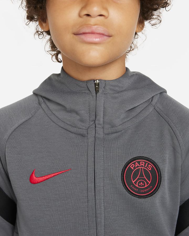 Nike Paris Saint-Germain Kids 1/2-Zip Fleece Soccer Za Dječake Majica S Kapuljačom Tamno Sive Crne Crvene | HR-14396JSCZ