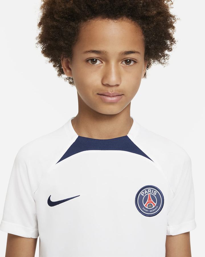 Nike Paris Saint-Germain Strike Kids Dri-FIT Short-Sleeve Soccer Top Za Djevojčice Majice Bijele Tamnoplave Crvene | HR-76823OQKB