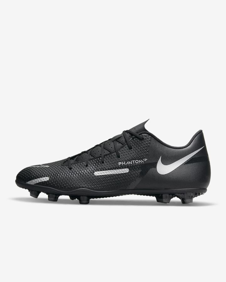 Nike Phantom GT2 Club MG Multi-Ground Muške Nogometne Kocke Crne Tamno Sive Metalne Srebrne | HR-64829GSOL