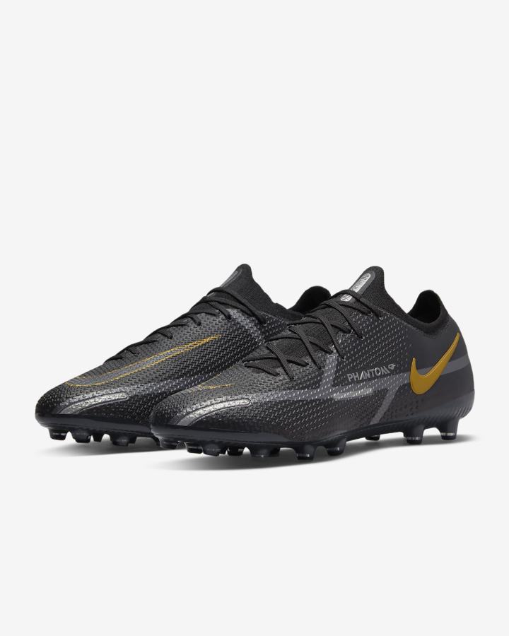 Nike Phantom GT2 Elite FG Firm-Ground Ženske Nogometne Kocke Crne Metalne Zlatne Metalne Srebrne Metalne Sive | HR-47329BVSJ