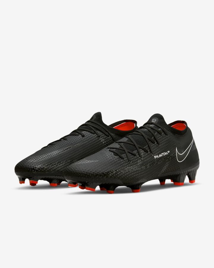 Nike Phantom GT2 Pro FG Firm-Ground Ženske Nogometne Kocke Crne Bijele Svijetlo Crvene Tamno Sive | HR-98250YRDN