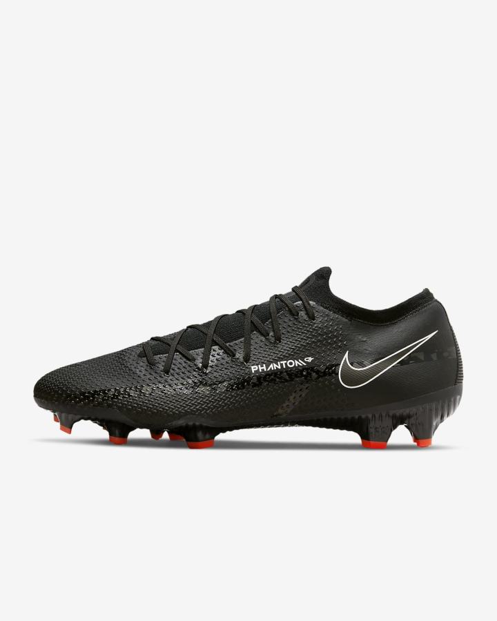 Nike Phantom GT2 Pro FG Firm-Ground Ženske Nogometne Kocke Crne Bijele Svijetlo Crvene Tamno Sive | HR-98250YRDN