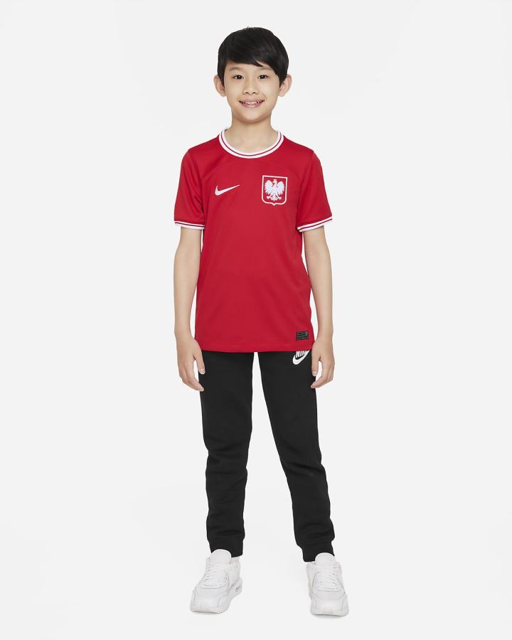 Nike Poland 2022/23 Stadium Away Kids Dri-FIT Soccer Za Djevojčice Dres Crvene Bijele | HR-68014NGUF