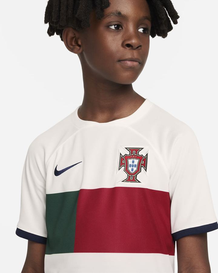 Nike Portugal 2022/23 Stadium Away Kids Dri-FIT Soccer Za Djevojčice Dres Obsidijanske | HR-29584ZBNX