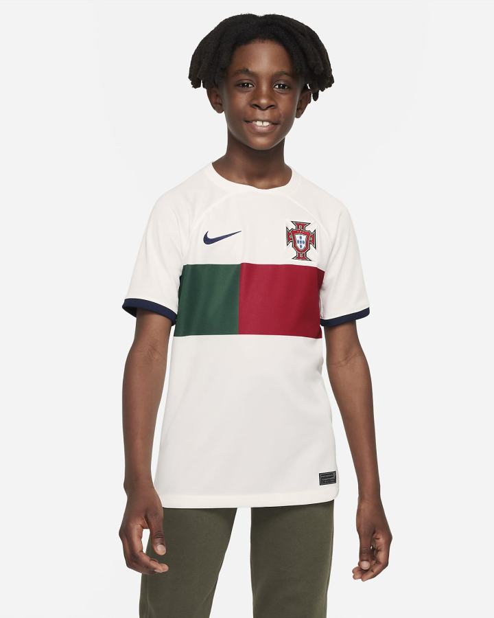 Nike Portugal 2022/23 Stadium Away Kids Dri-FIT Soccer Za Djevojčice Dres Obsidijanske | HR-29584ZBNX