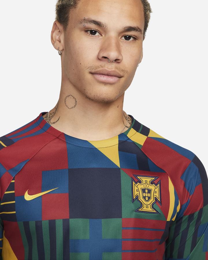 Nike Portugal Dri-FIT Pre-Match Soccer Top Muške Majice Obsidijanske Zlatne | HR-43086ZKJD