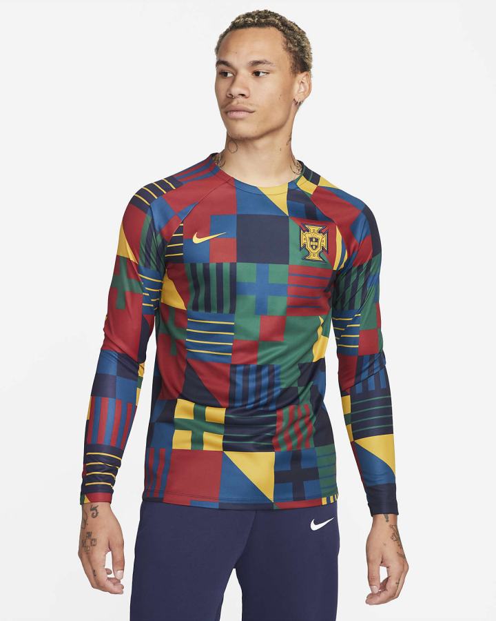 Nike Portugal Dri-FIT Pre-Match Soccer Top Muške Majice Obsidijanske Zlatne | HR-43086ZKJD