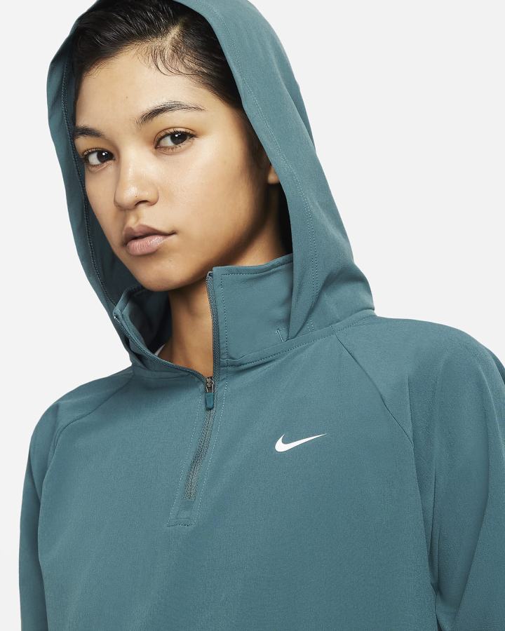 Nike Pro Dri-FIT 1/4-Zip Packable Training Cover-Up Ženske Jakne Sive Zelene Bijele | HR-02593OBUJ