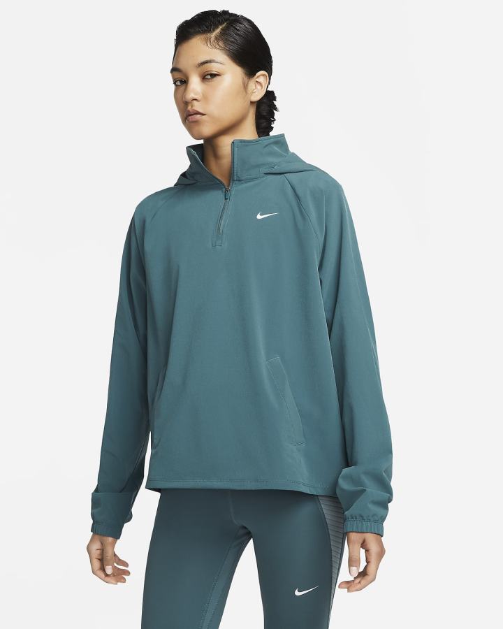 Nike Pro Dri-FIT 1/4-Zip Packable Training Cover-Up Ženske Jakne Sive Zelene Bijele | HR-02593OBUJ