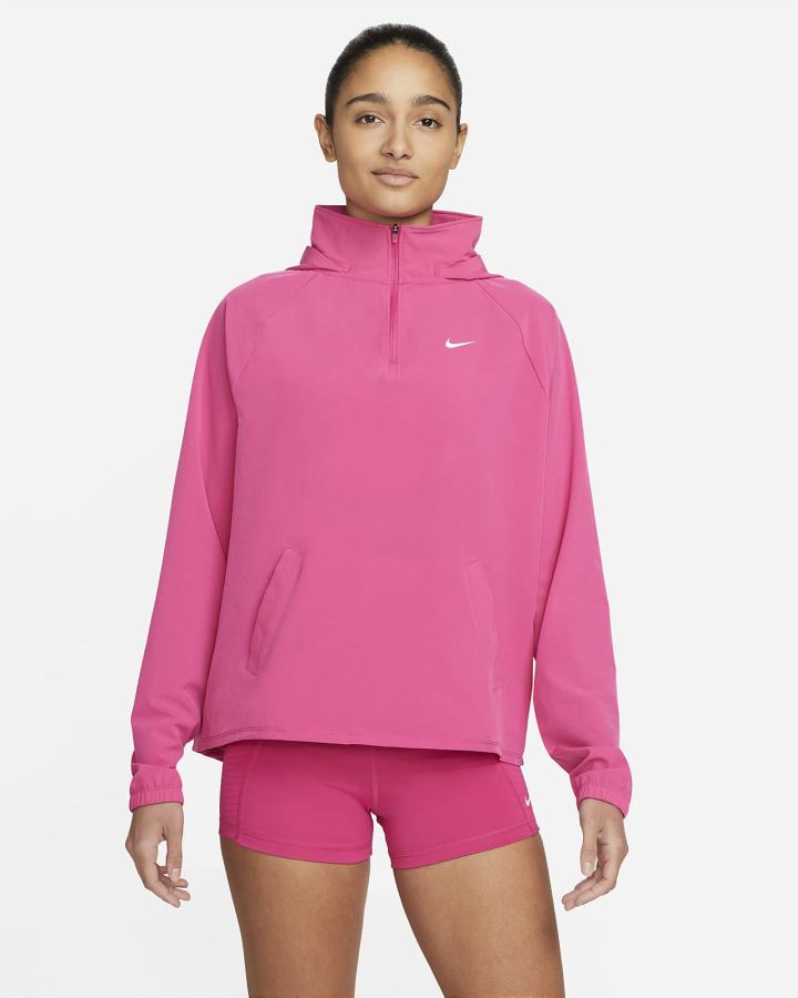 Nike Pro Dri-FIT 1/4-Zip Packable Training Cover-Up Ženske Jakne Roze Bijele | HR-35026QXGO