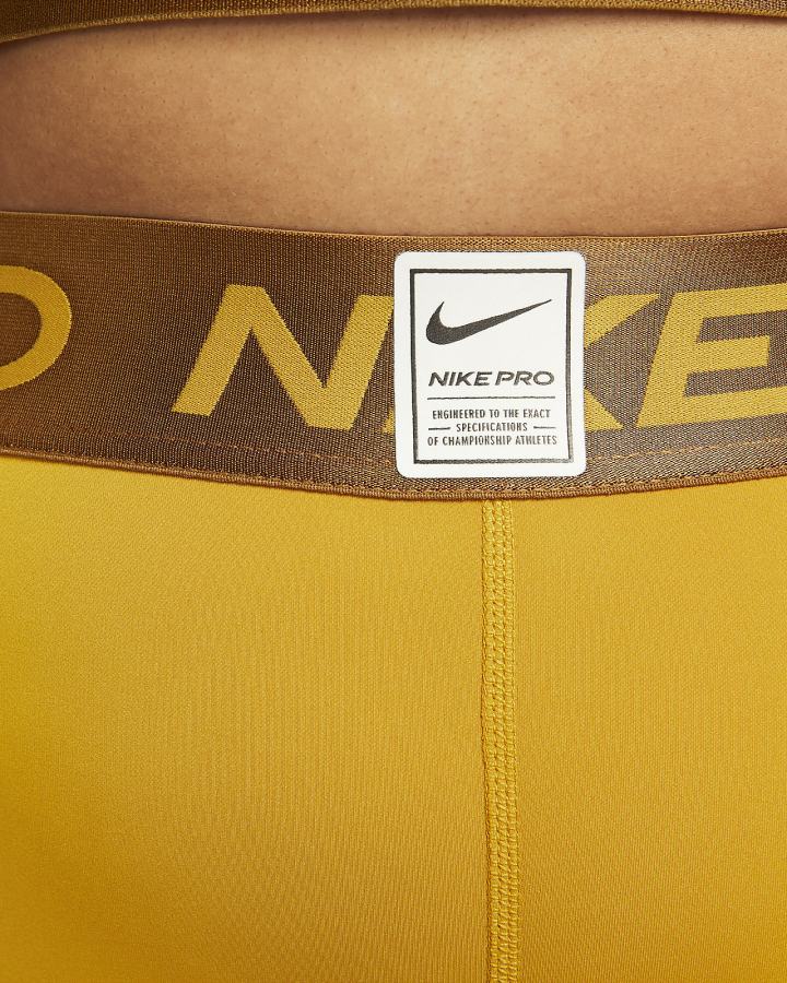 Nike Pro Dri-FIT Graficke Mid-Rise Ženske Tajice Zlatne Smeđe Zelene | HR-01479CTIP