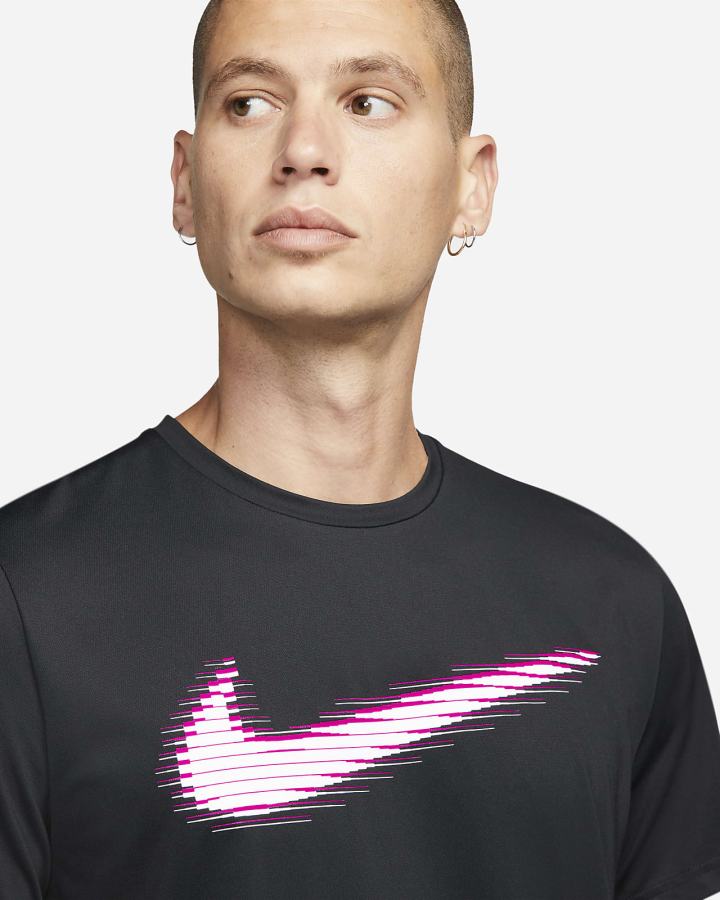 Nike Pro Dri-FIT Graficke Training Top Muške Majice Crne Roze | HR-12675FKEZ